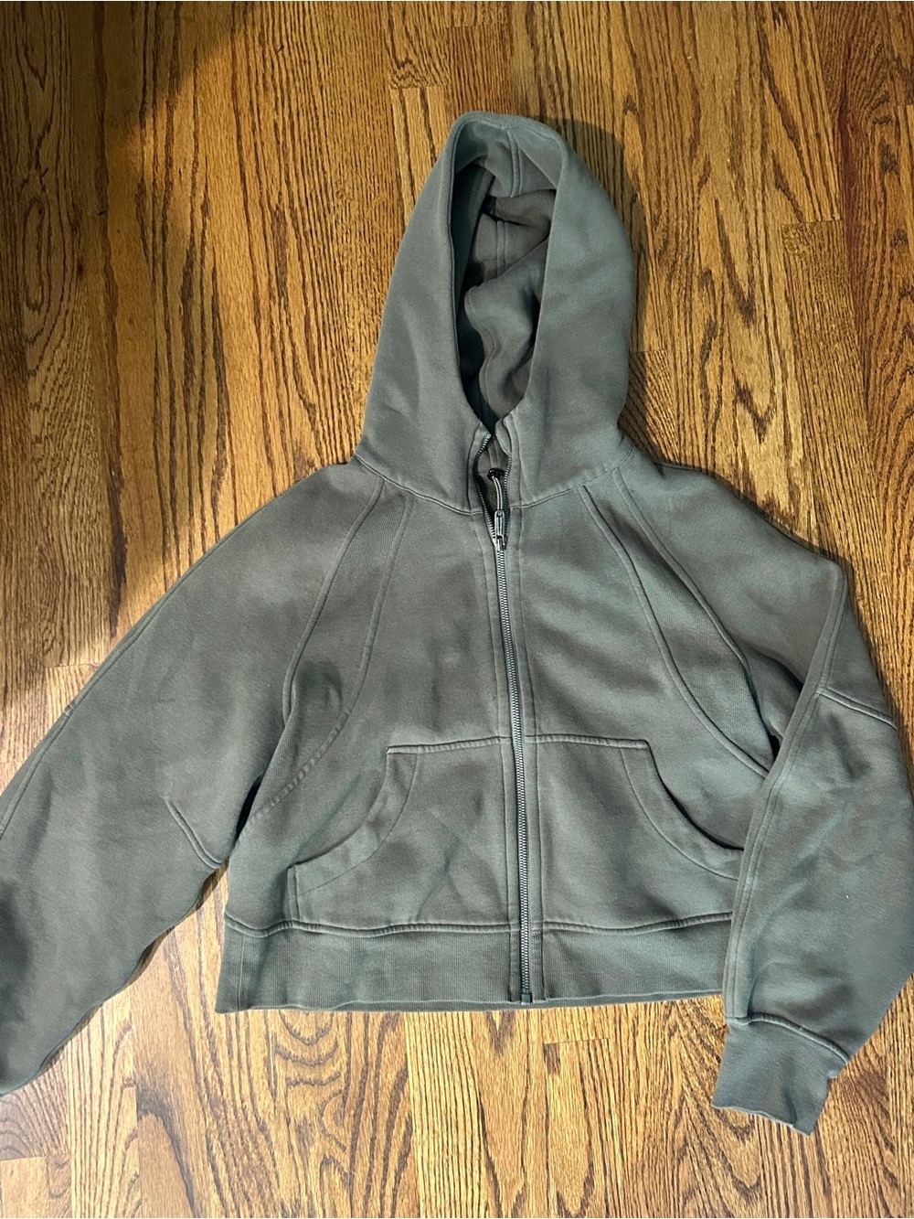 lululemon athletica Olive Green Full‑Zip Hooded Sweatshirt
